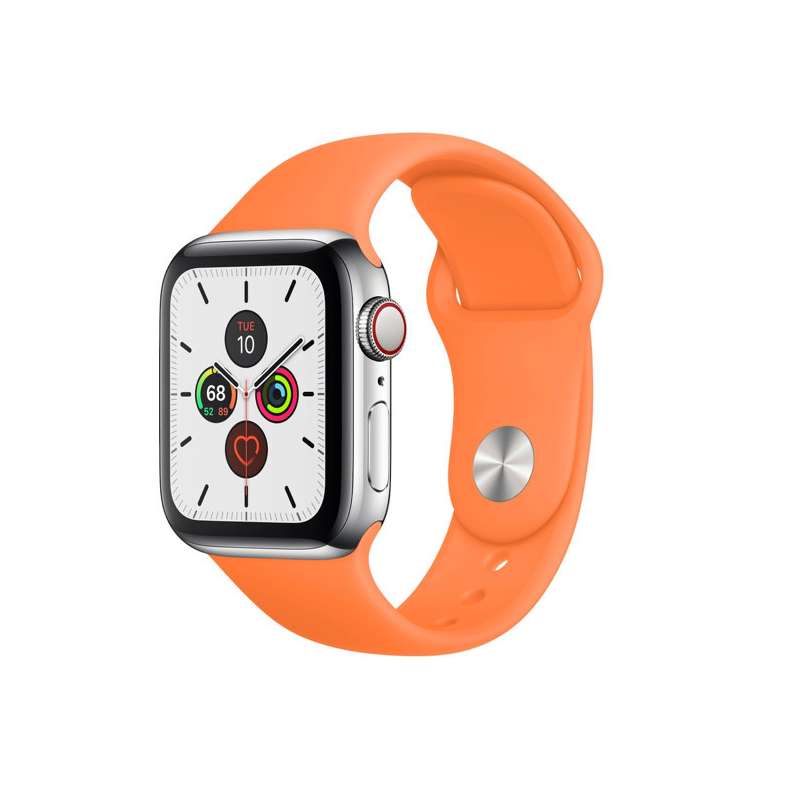 Bracelet Silicone Souple Pour Apple Watch Orange 38/40 mm