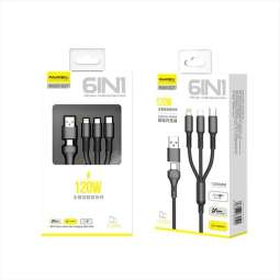 Cable Data 6 en 1 Noir...